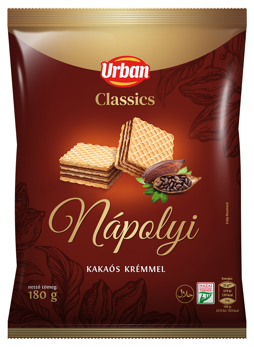 URBAN CLASSICS nápolyi kakaós krémmel 180g